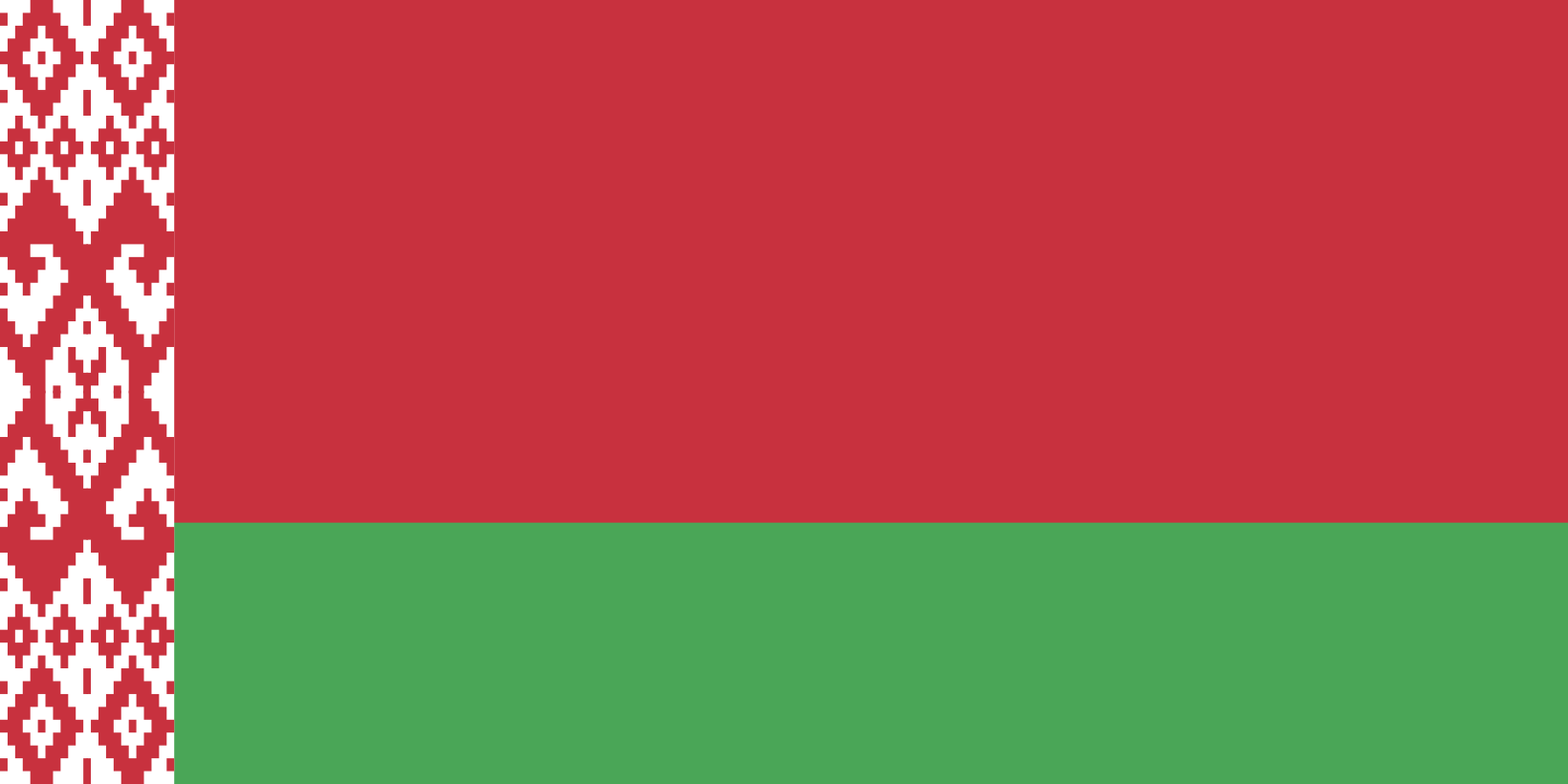Obraz flagi stanu państwa Białoruś - w rozdzielczości 1640x820 - Europa