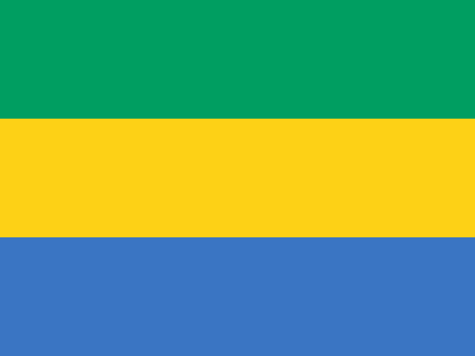 Obraz flagi stanu państwa Gabon - w rozdzielczości 1640x1230 - Afryka