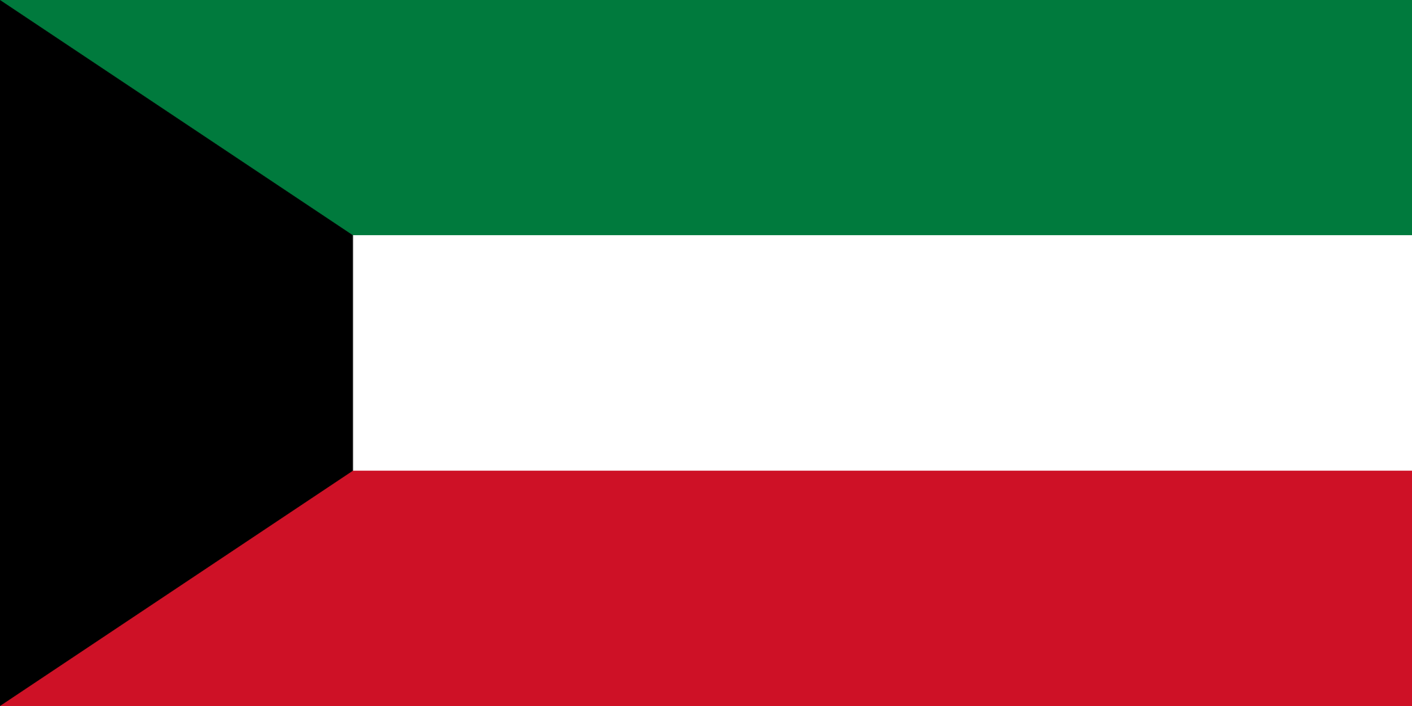 Obraz flagi stanu państwa Kuwejt - w rozdzielczości 2030x1015 - Bliski Wschód