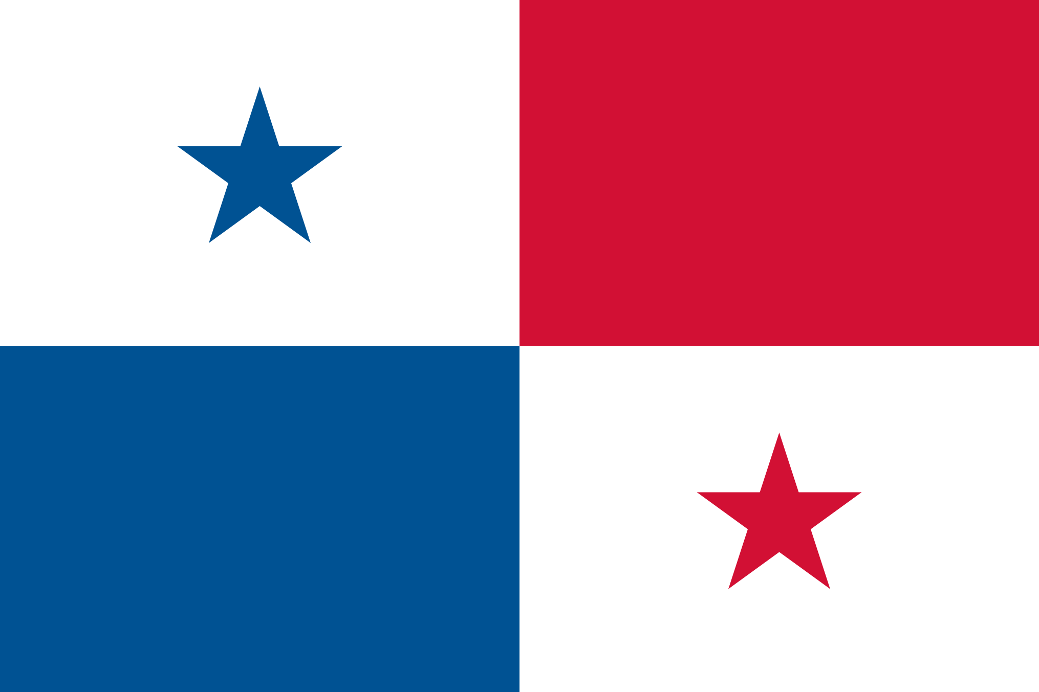 Obraz flagi stanu państwa Panama - w rozdzielczości 2030x1353 - Ameryka Środkowa