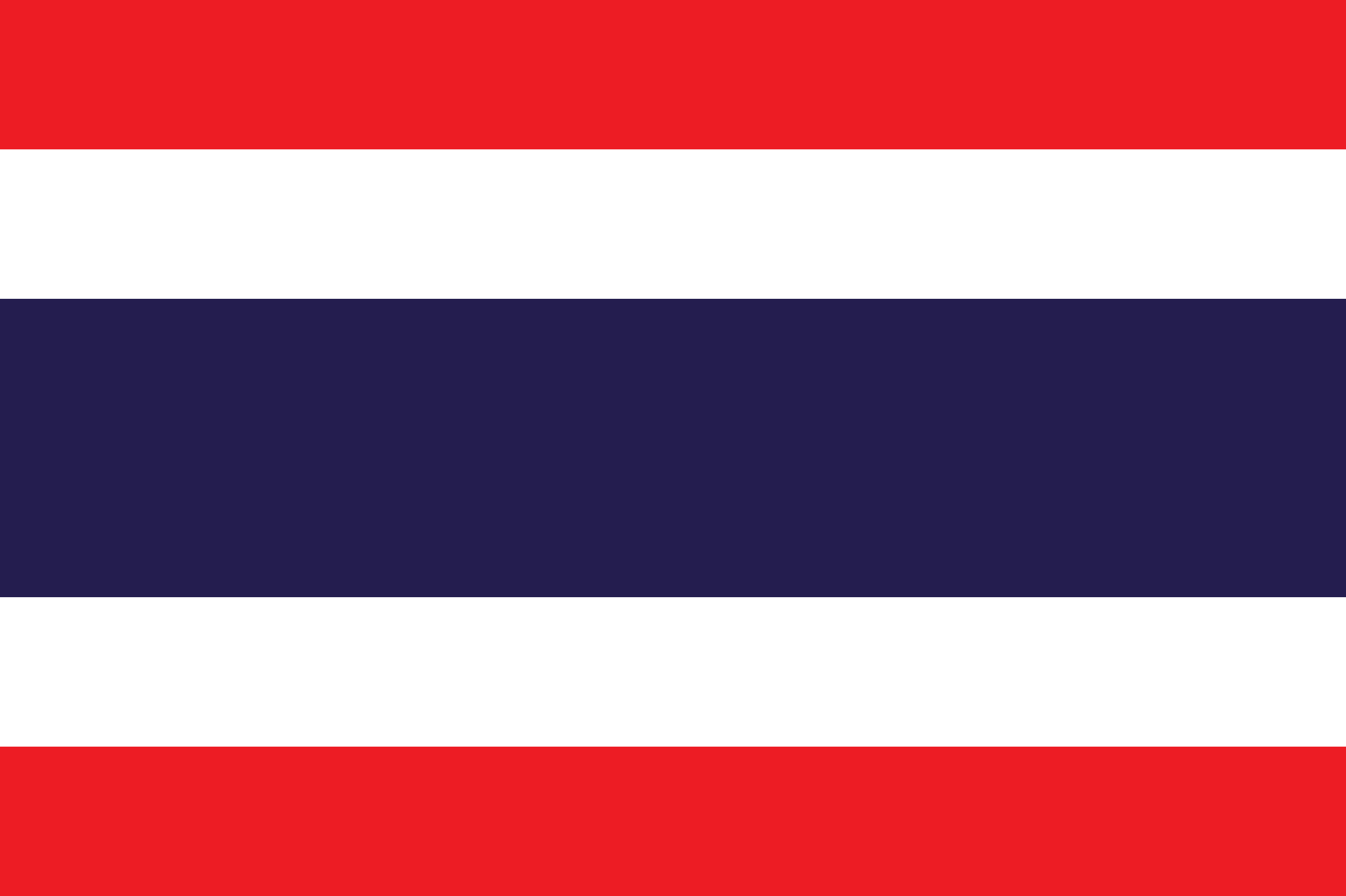 Obraz flagi stanu państwa Tajlandia - w rozdzielczości 2030x1353 - Azja Wschodnia