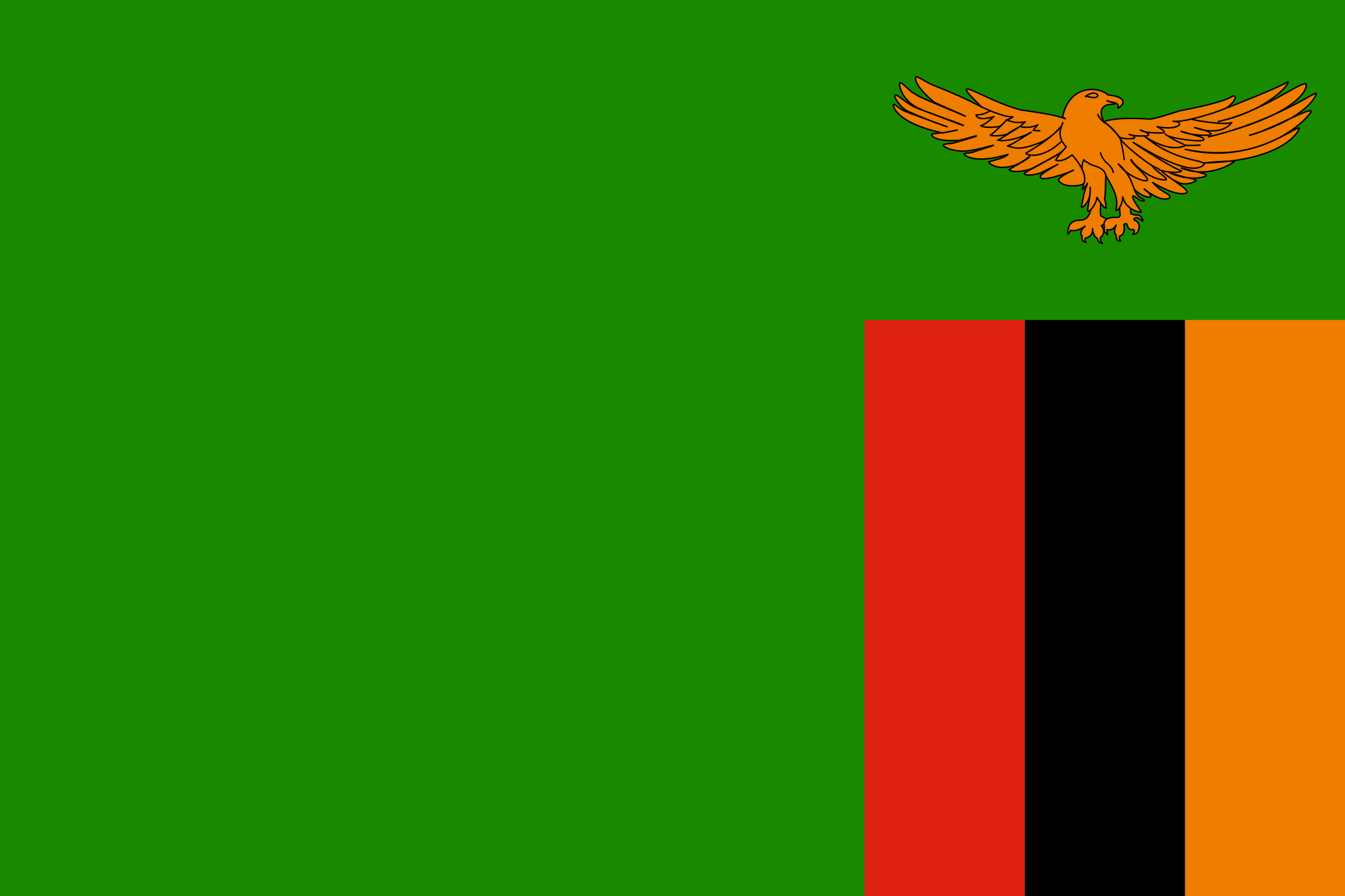 Obraz flagi stanu państwa Zambia - w rozdzielczości 2030x1353 - Afryka Obraz flagi stanu państwa Zambia - w rozdzielczości 2030x1353 - Afryka
