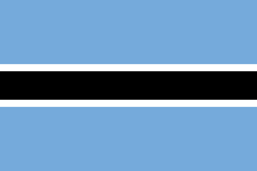 Obraz flagi stanu państwa Botswana - w rozdzielczości 825x550 - Afryka
