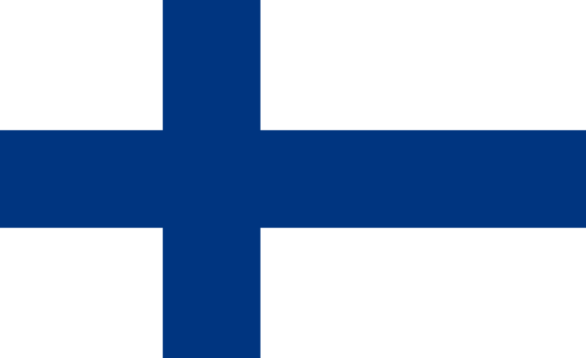 Obraz flagi stanu państwa Finlandia - w rozdzielczości 825x504 - Europa