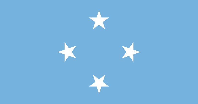 Obraz flagi stanu państwa Mikronezja z - w rozdzielczości 825x434 - Oceania