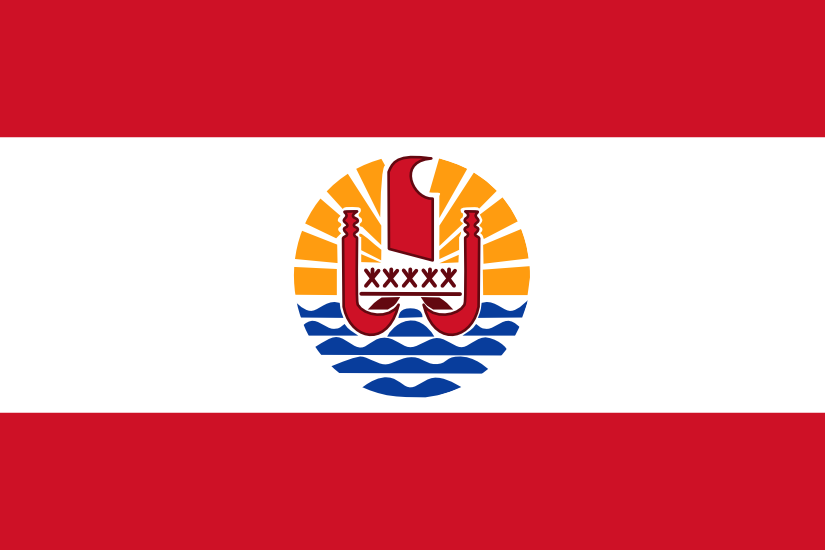 Obraz flagi stanu państwa Polinezja Francuska - w rozdzielczości 825x550 - Oceania