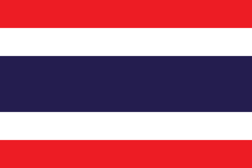 Obraz flagi stanu państwa Tajlandia - w rozdzielczości 825x550 - Azja Wschodnia