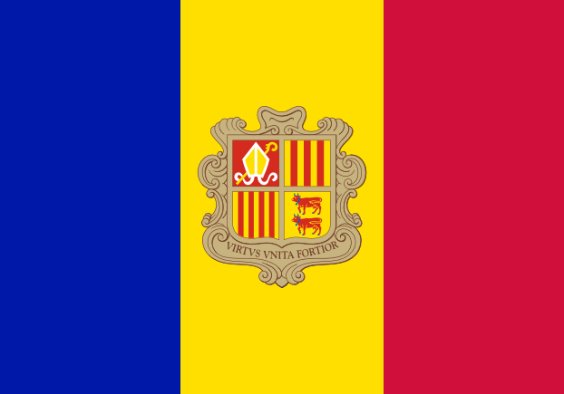 Andora | Flaga Andory | Europa | flagi państw świata | Państwa bandery świata