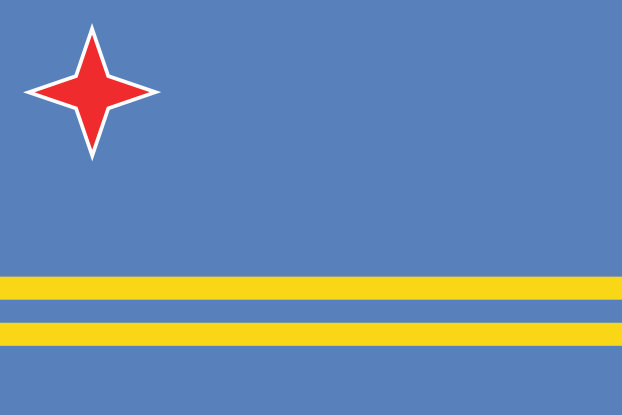 Aruba | Flaga Aruby | Ameryka Środkowa | flagi państw świata | Państwa bandery świata