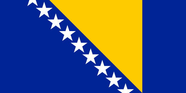 Bośnia i Hercegowina | Flaga Bośni i Hercegowiny | Europa | flagi państw świata | Państwa bandery świata