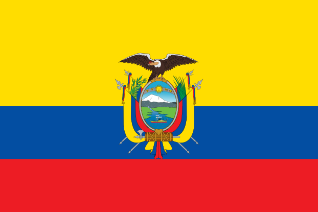 Ekwador | Flaga Ekwadoru | Ameryka Południowa | flagi państw świata | Państwa bandery świata