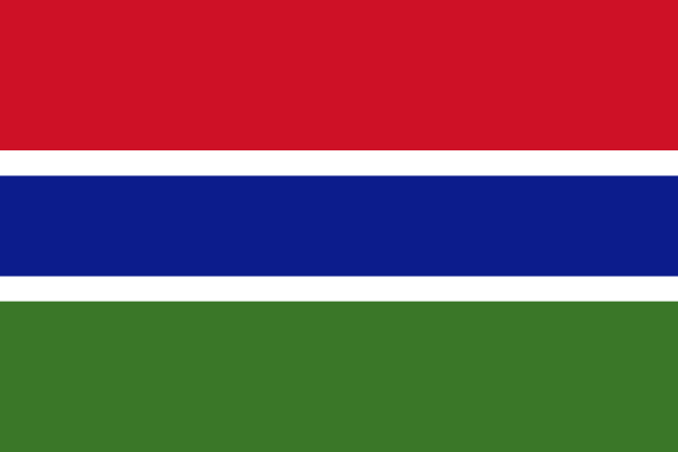 Gambia, | Flaga Gambii, The | Afryka | flagi państw świata | Państwa bandery świata