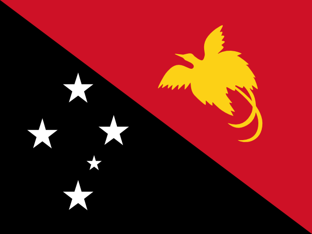 Papua-Nowa Gwinea | Papua-Nowa Gwinea | Azja Wschodnia | flagi państw świata | Państwa bandery świata