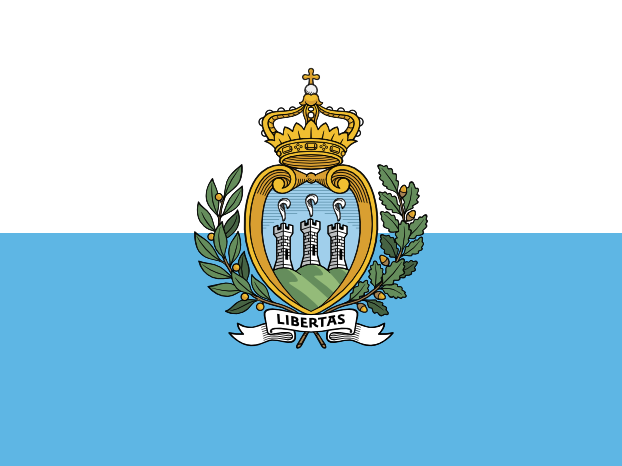 San Marino | Flaga San Marino | Europa | flagi państw świata | Państwa bandery świata