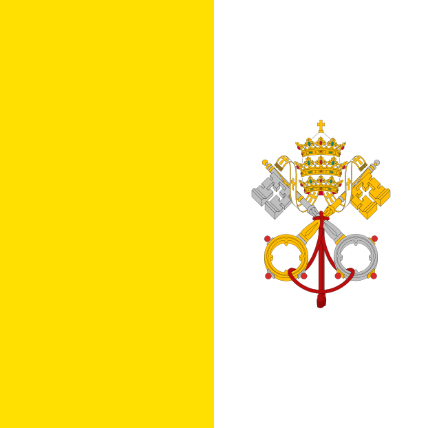 Stolica Apostolska | Flaga Stolicy Apostolskiej (Watykan) | Europa | flagi państw świata | Państwa bandery świata